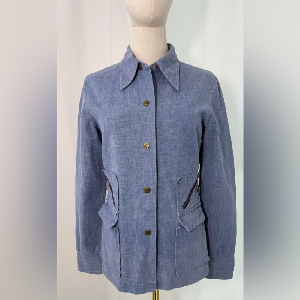 VINTAGE 70s TURTLE BAX denim jean JACKET
